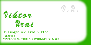 viktor urai business card